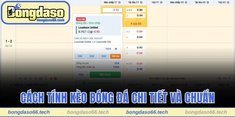 cách tính kèo bóng đá